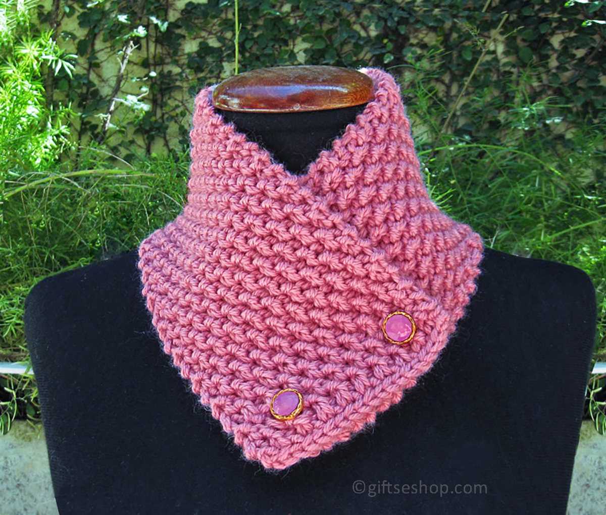 Collar scarf knitting pattern