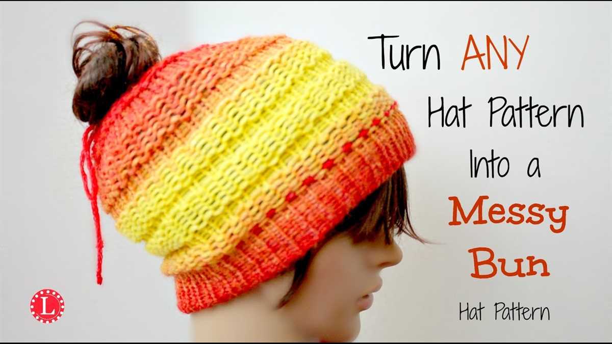 Color block knit hat pattern