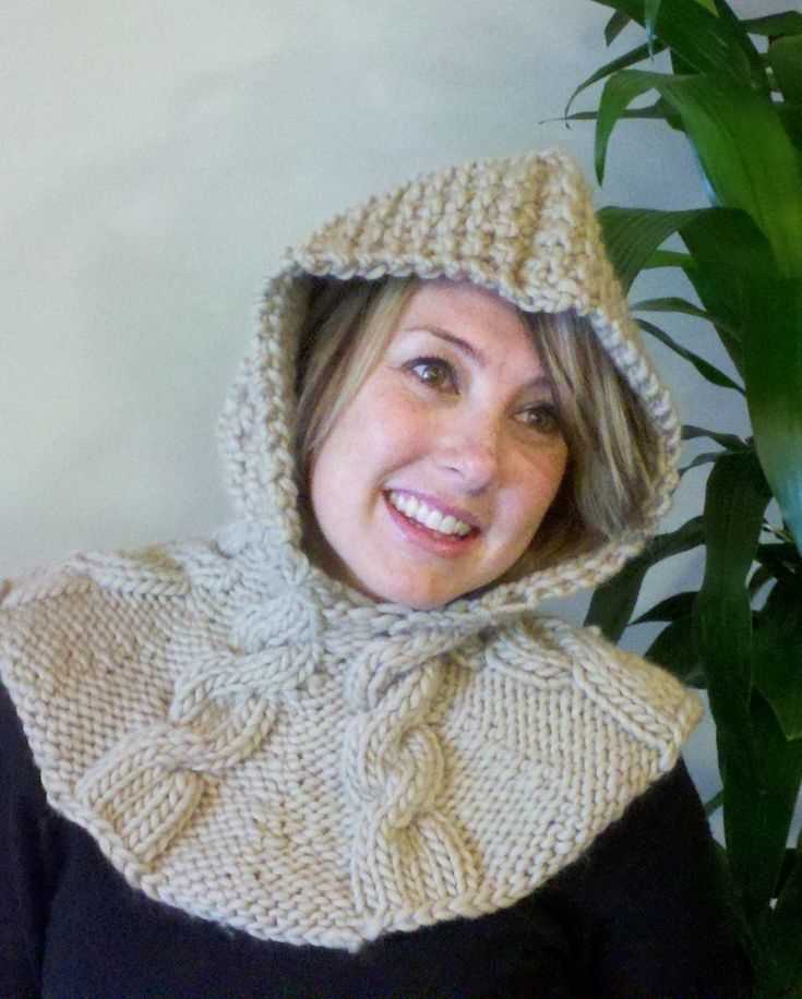 Cowl hood knitting pattern