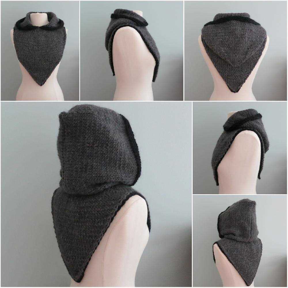 Cowl hood knitting pattern