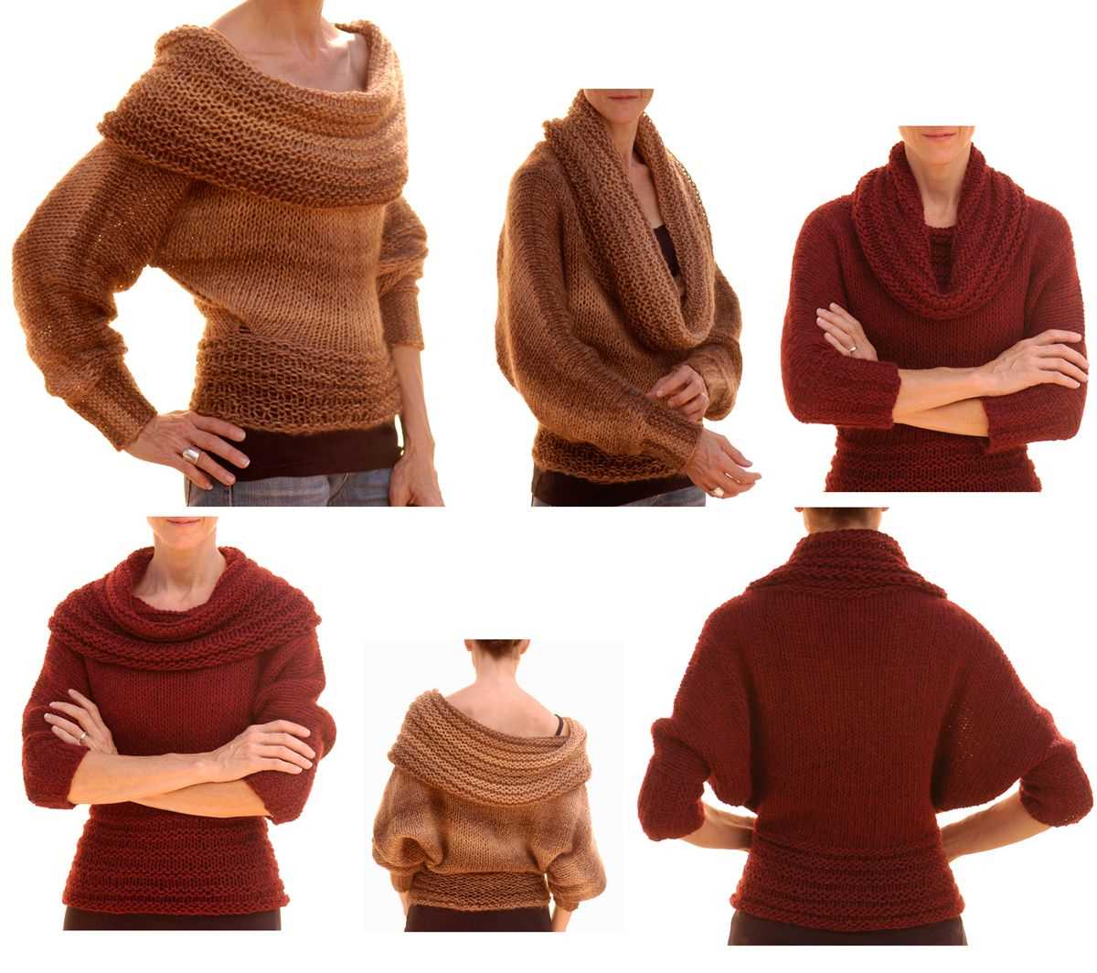 Cowl neck sweater pattern knit