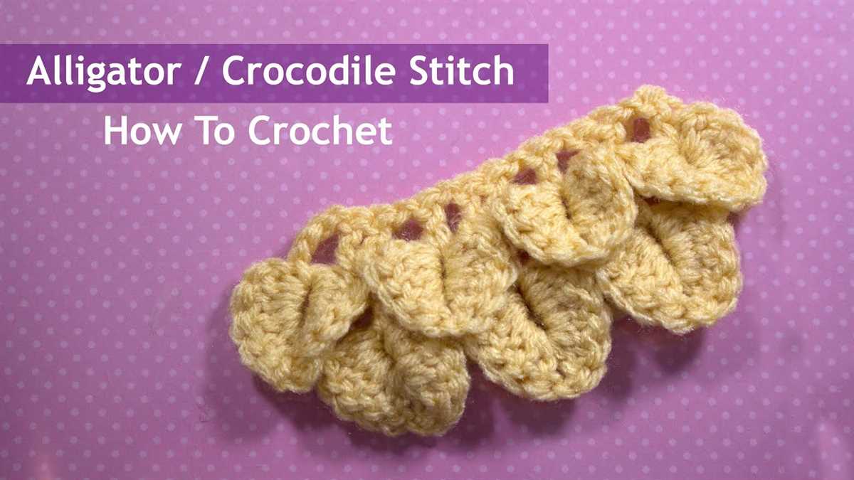 Crocodile stitch knitting pattern