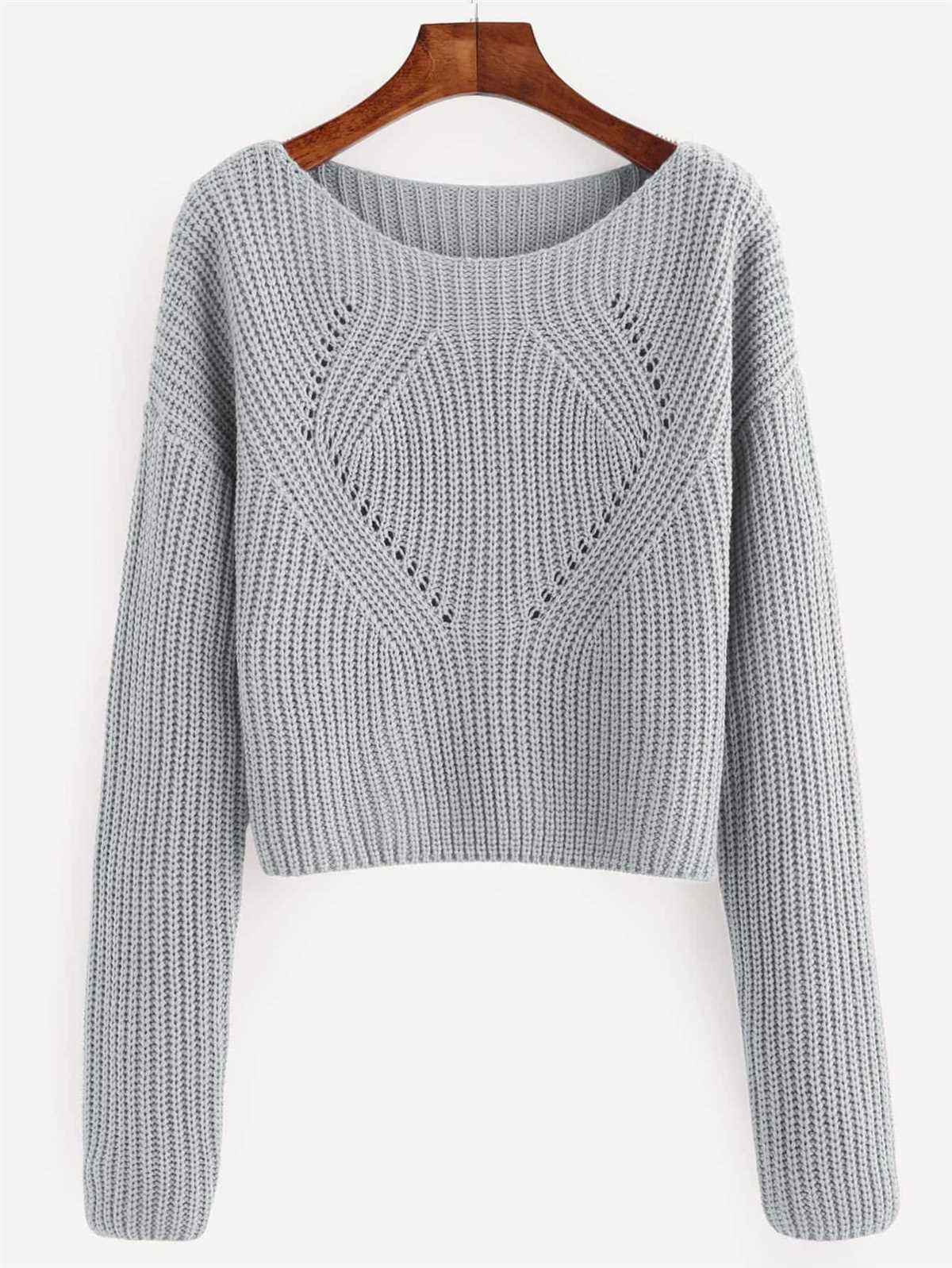 Cropped cable knit sweater pattern