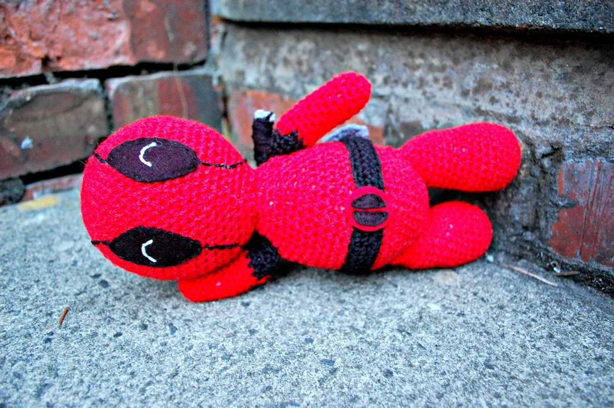 Deadpool knit hat pattern