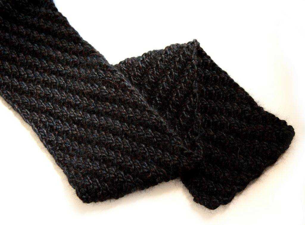 Diagonal knitting scarf pattern