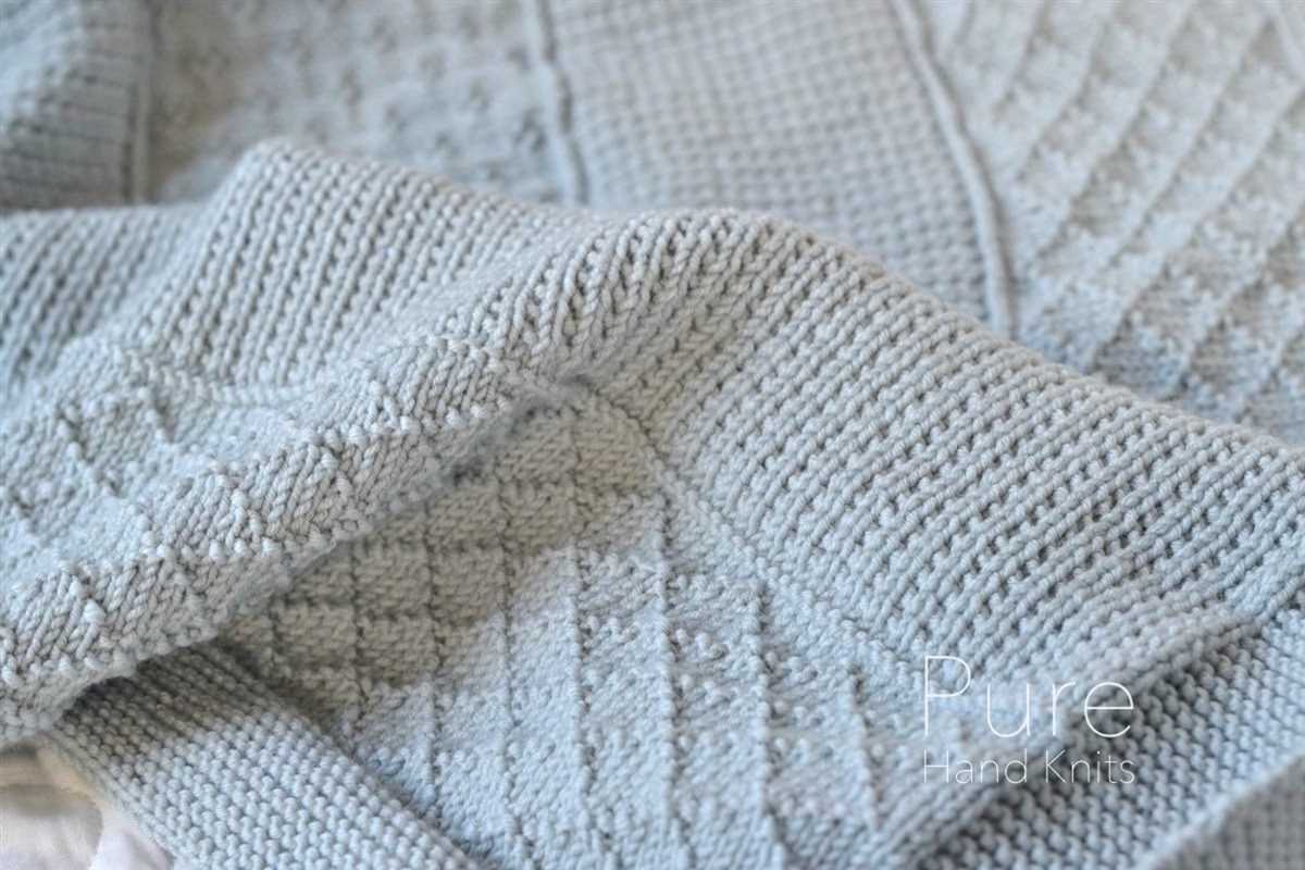 Diamond blanket knitting pattern