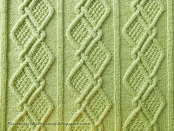 Diamond stitch knitting pattern