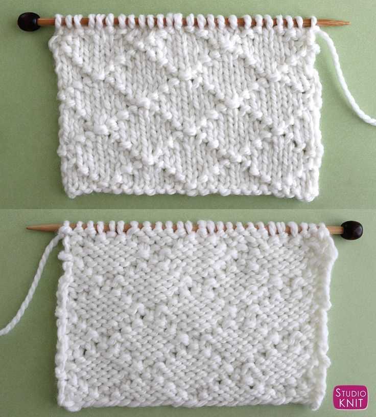 Diamond stitch knitting pattern