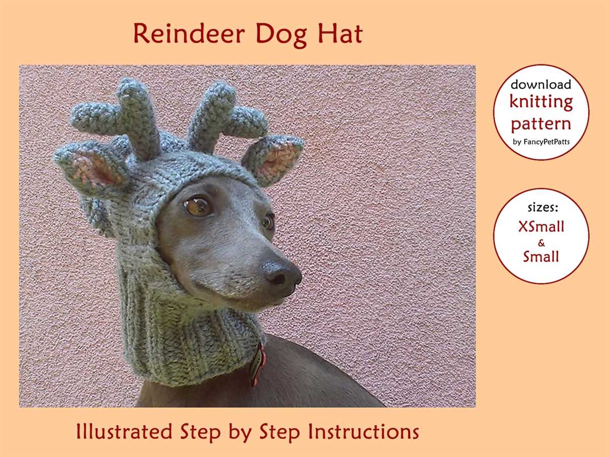 Dog reindeer hat knitting pattern free