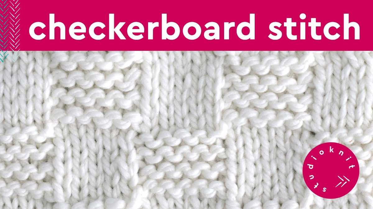 Dot stitch knitting pattern