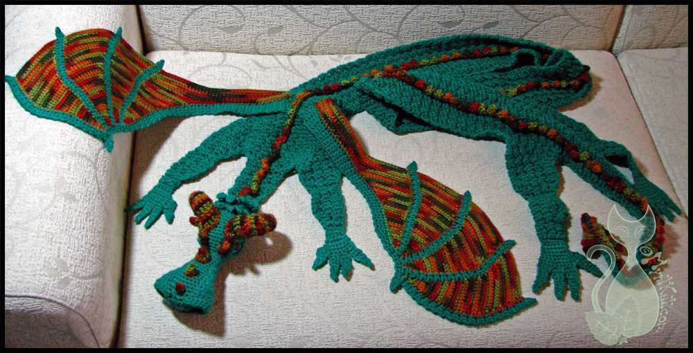 Dragon tail shawl knitting pattern