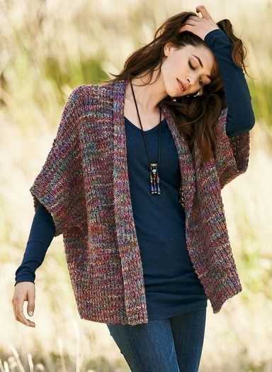 Drop shoulder cardigan knitting pattern