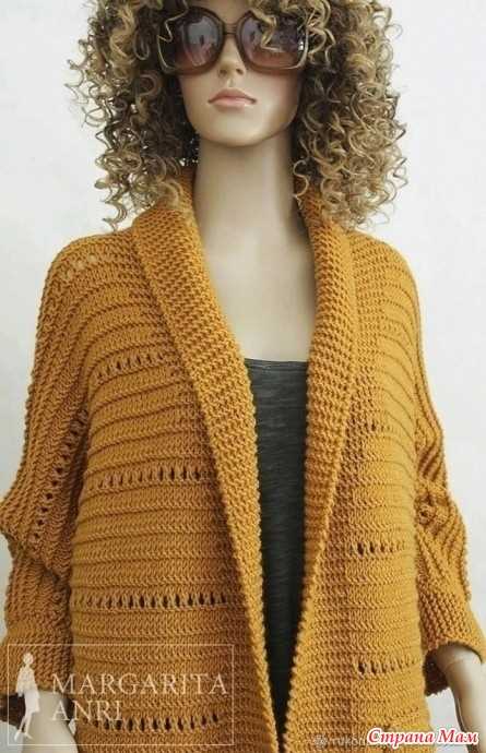 Drop shoulder cardigan knitting pattern