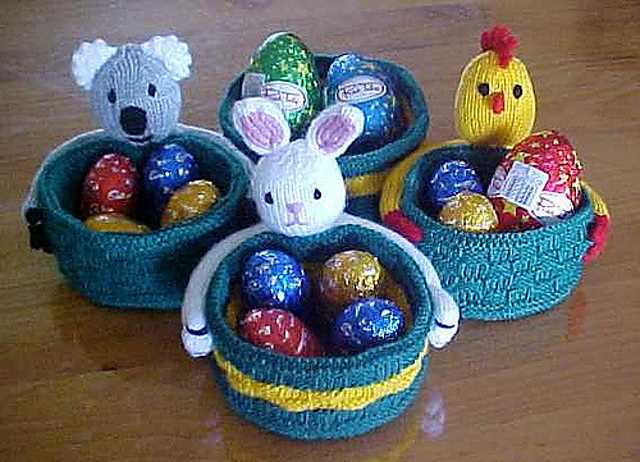 Easter basket knitting pattern