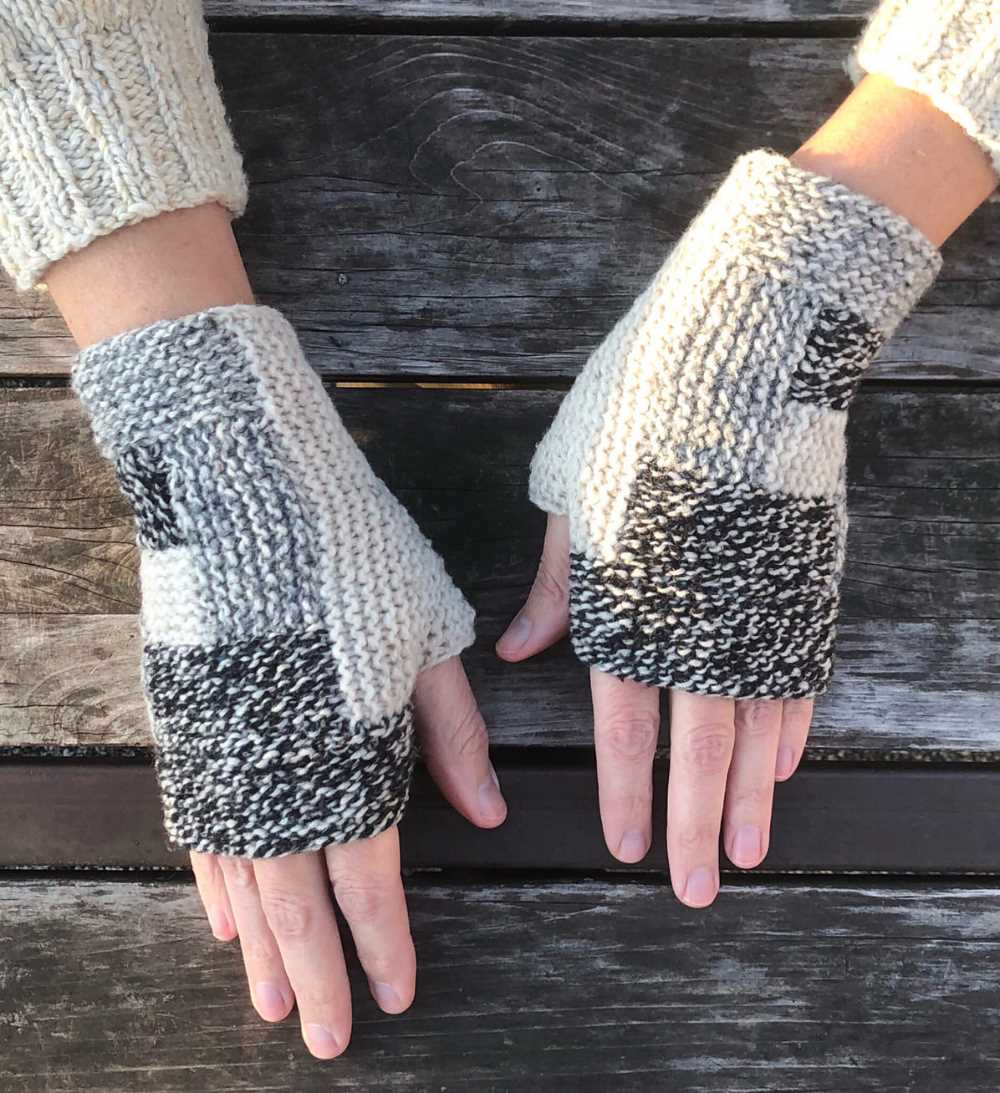 Easy fingerless mitts knitting pattern free