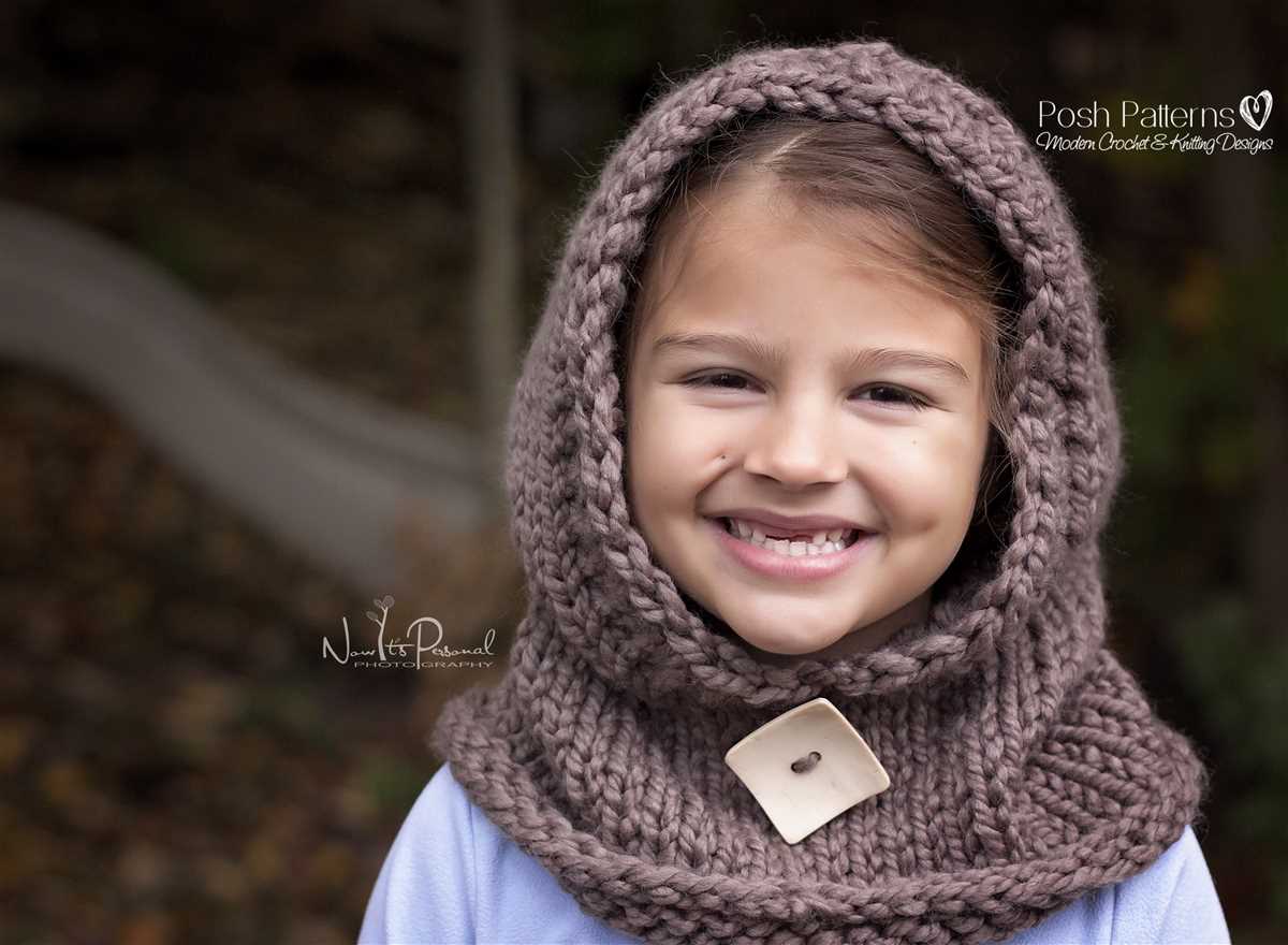 Easy hooded scarf free knitting pattern