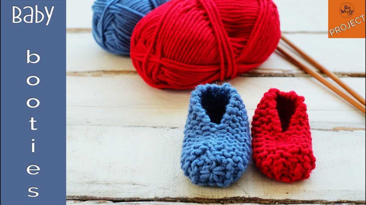 Easy knit baby booties free pattern