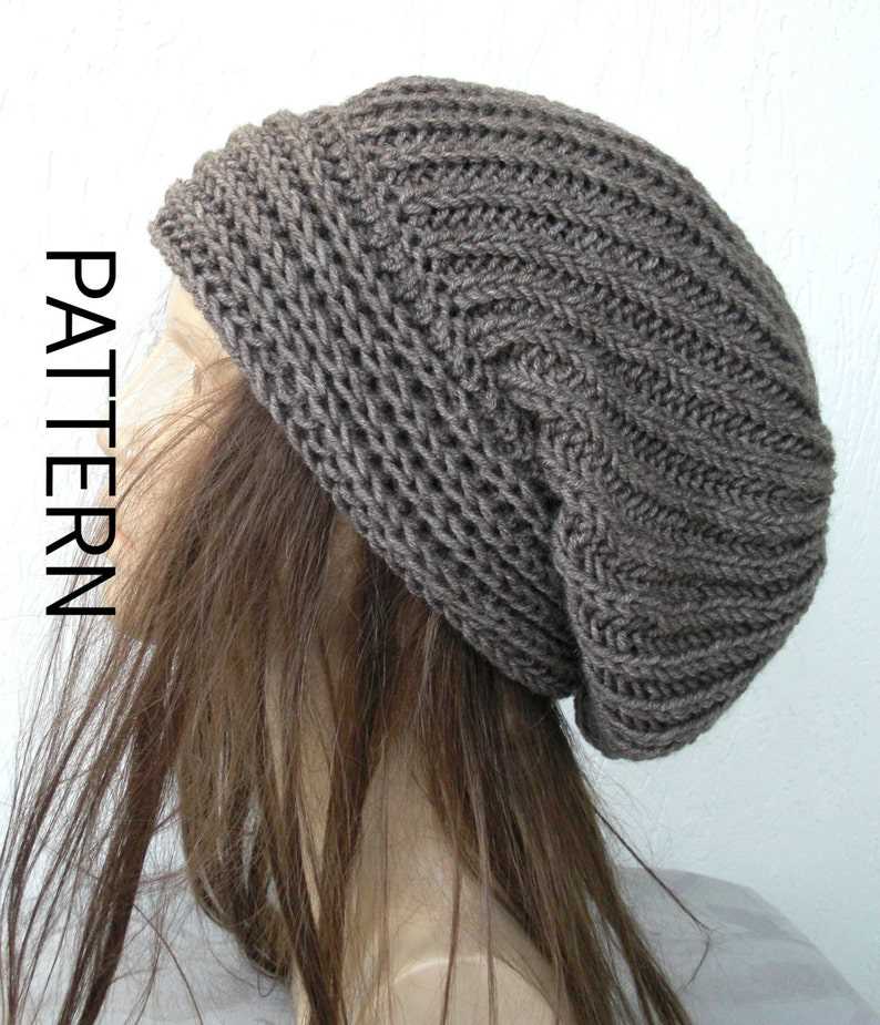 Easy knit slouchy hat pattern