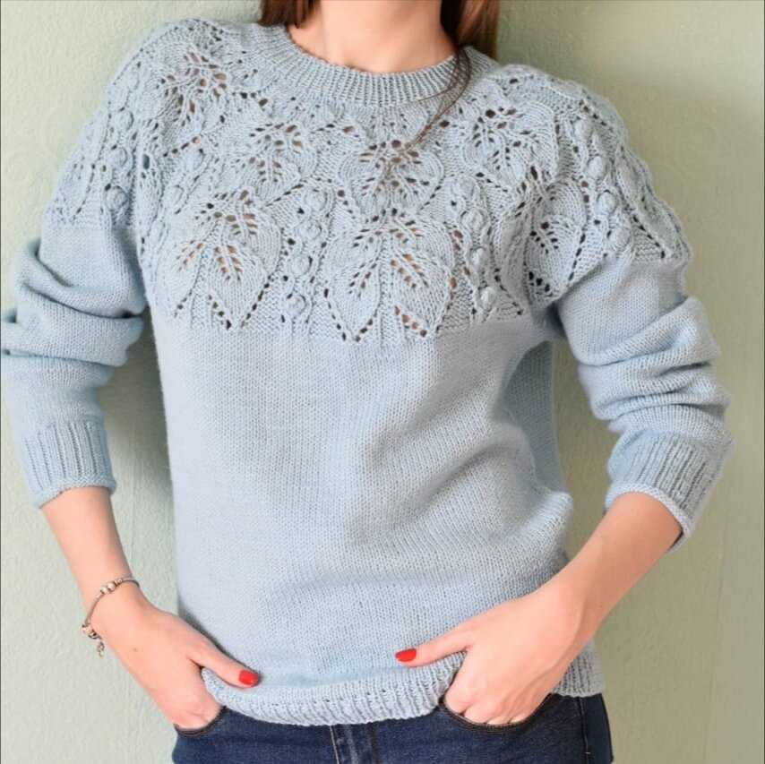 Easy knit sweater pattern in the round