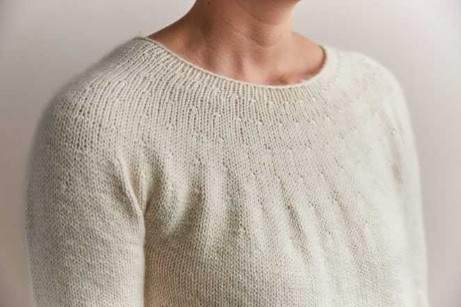 Easy knit sweater pattern in the round