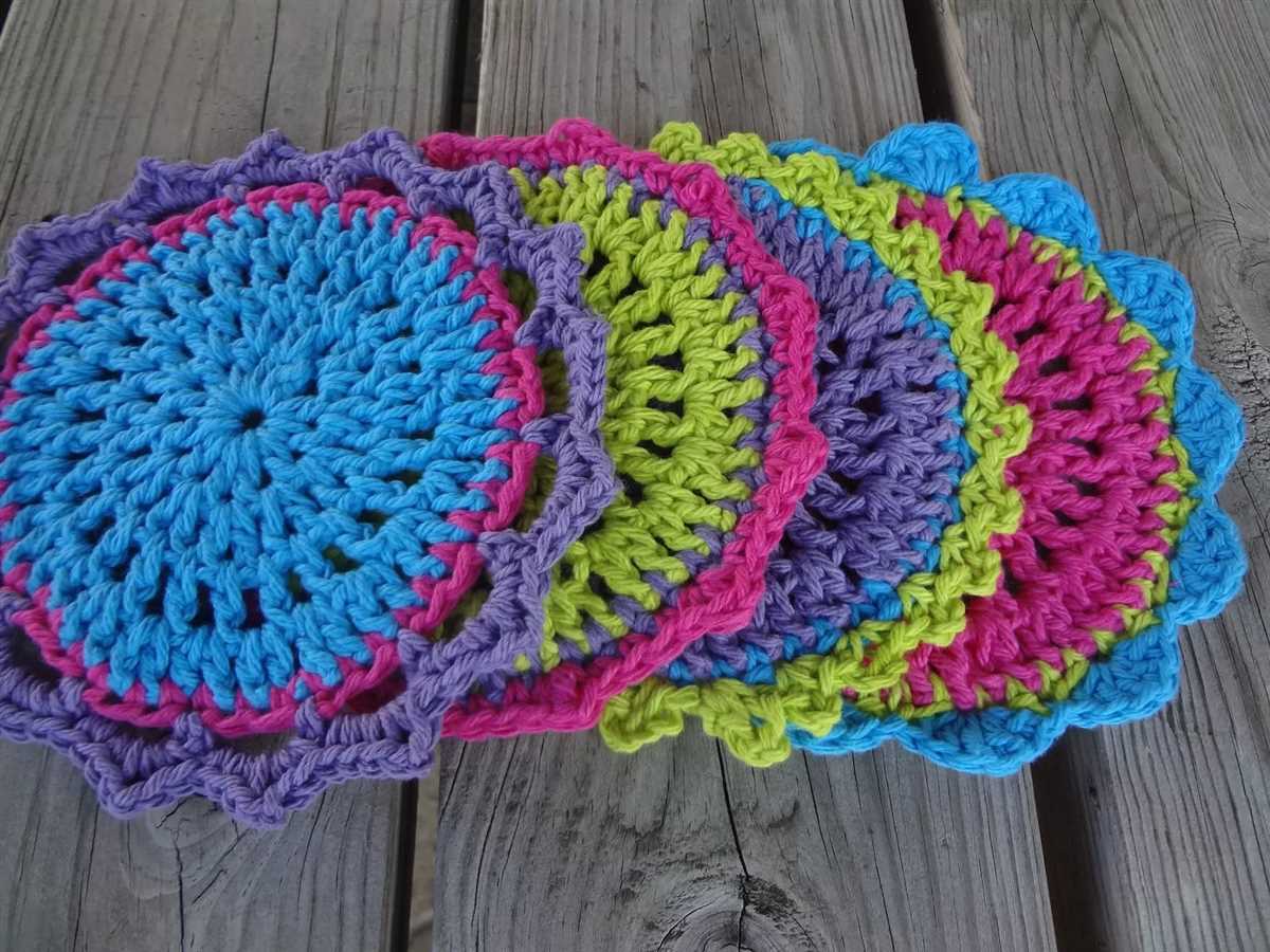 Easy knitted round dishcloth patterns