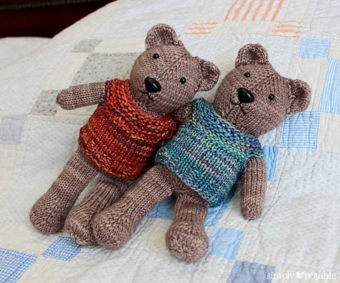 Easy knitted teddy bear pattern