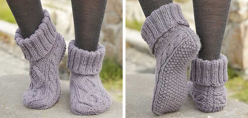 Easy slipper knitting pattern