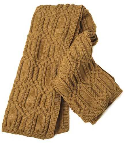 Easy chunky cable knit scarf pattern