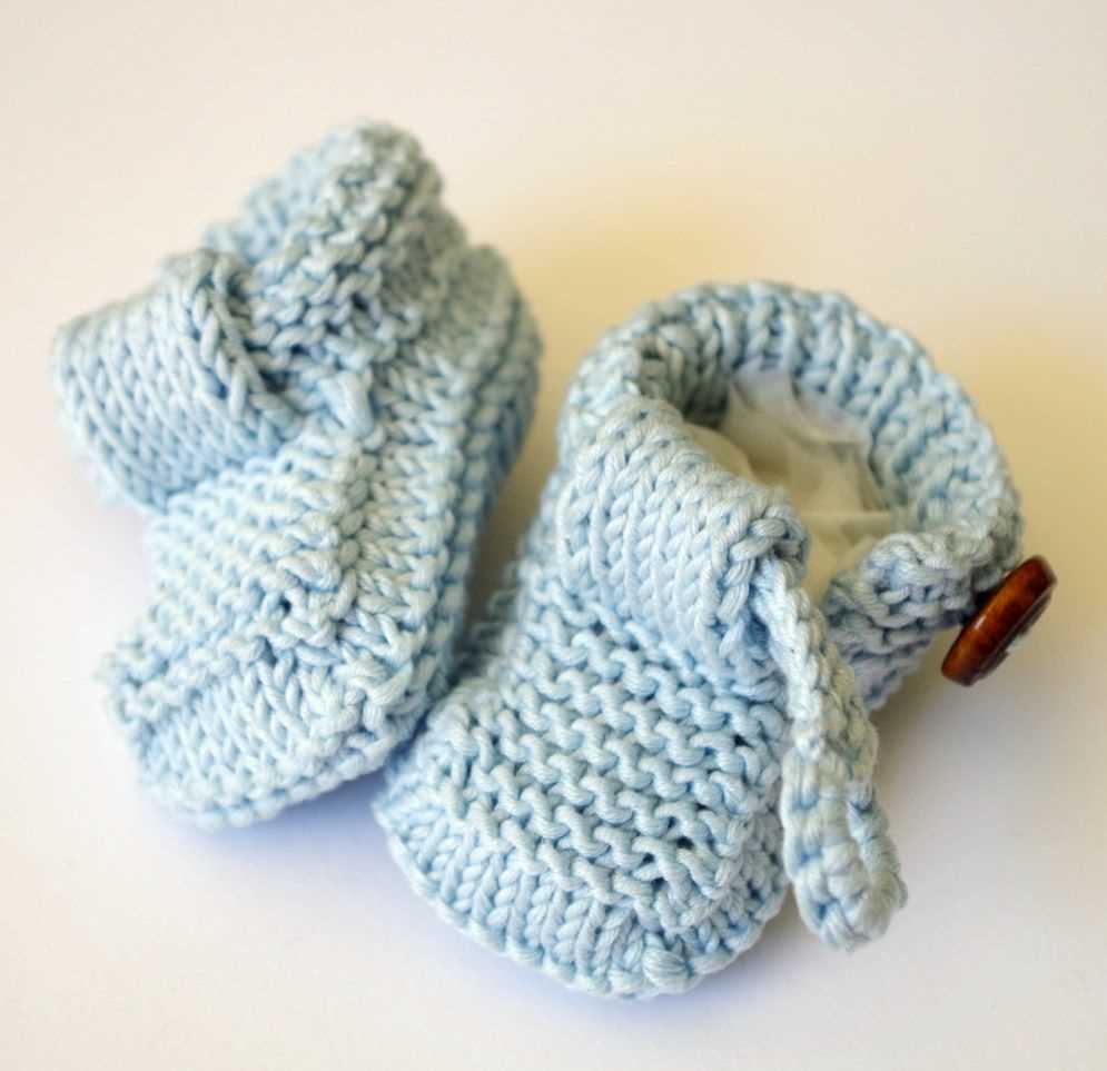 Easy knit baby booties free pattern