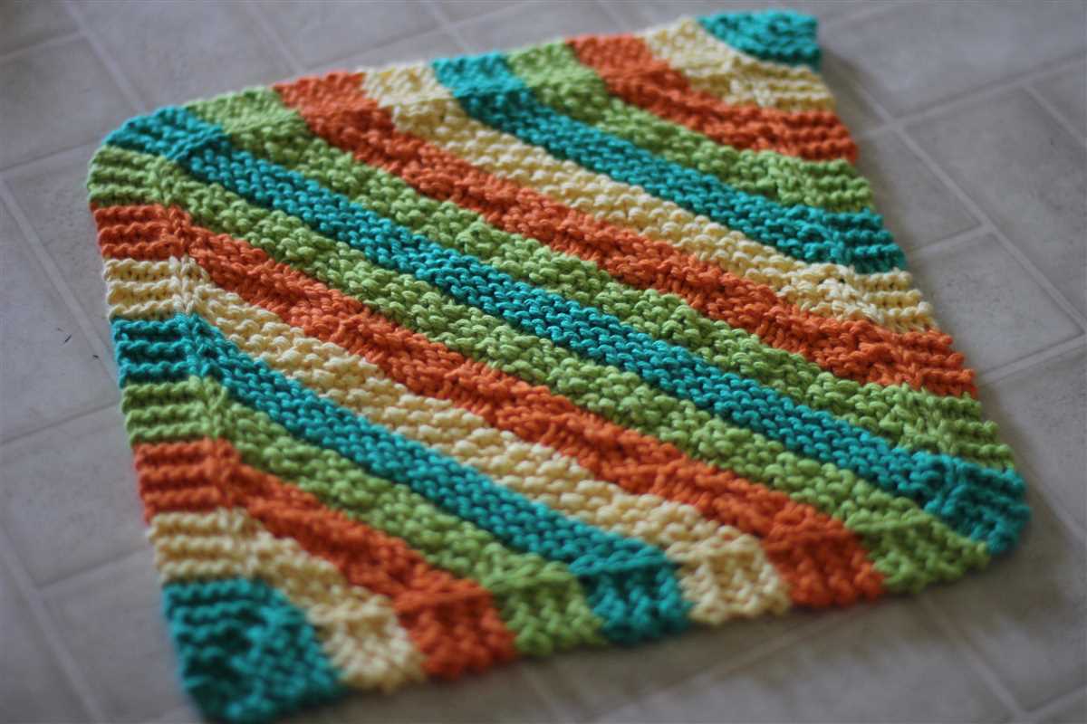 Easy knit dish cloth pattern