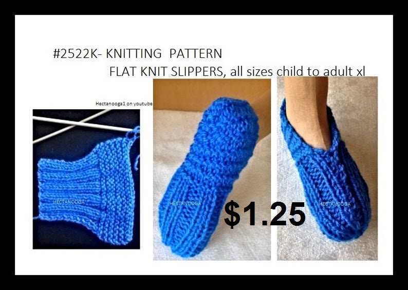 Easy knit slippers pattern