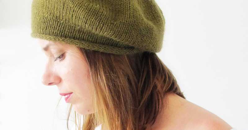 Easy knitted beret pattern