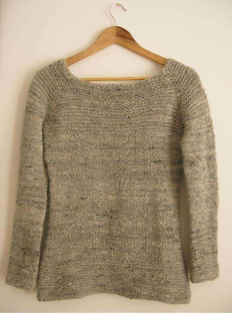 Easy oversized sweater knitting pattern