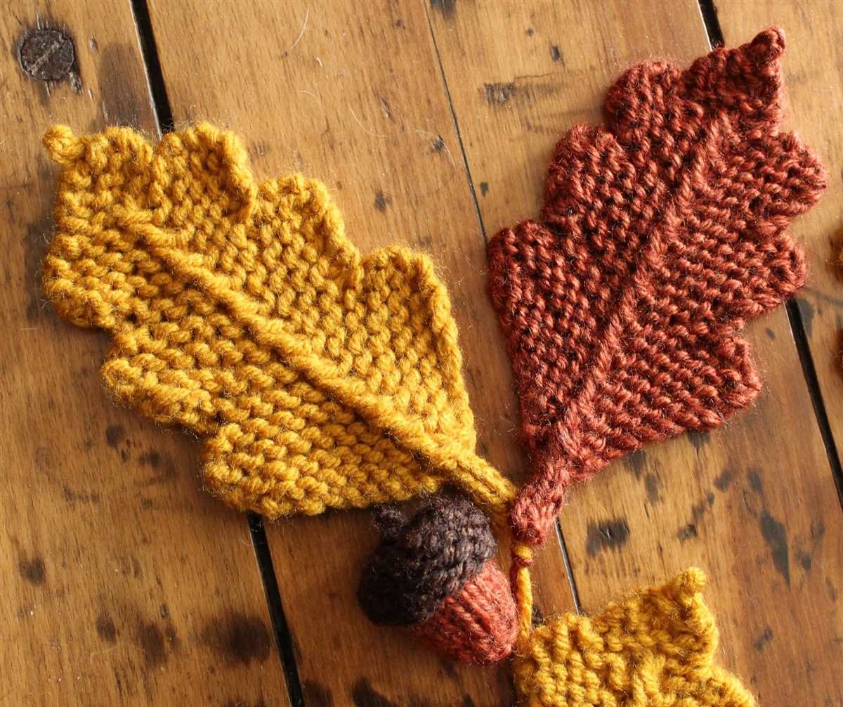 Falling leaves knitting pattern