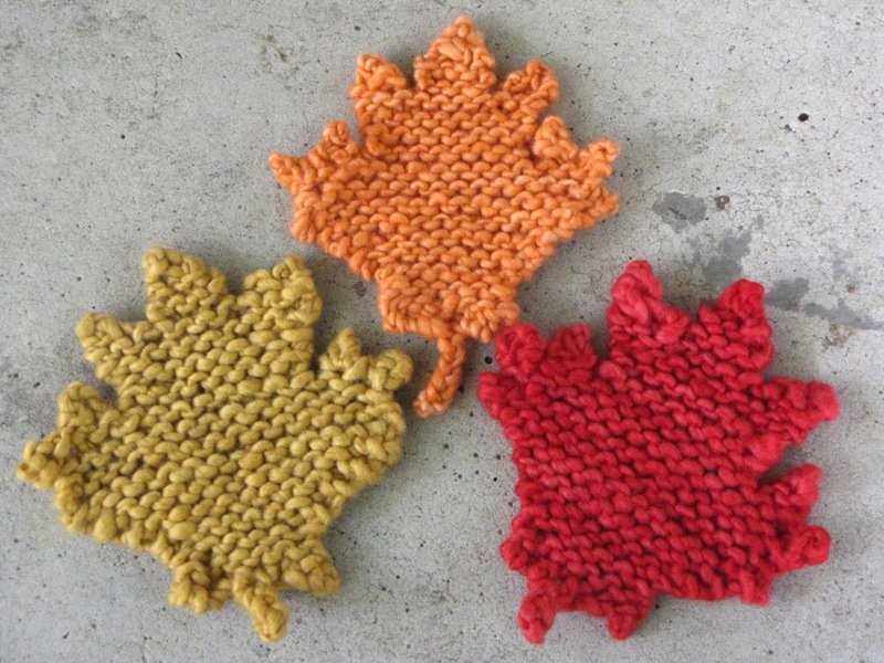 Falling leaves knitting pattern