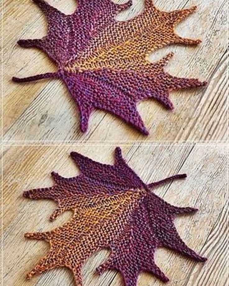 Falling leaves knitting pattern