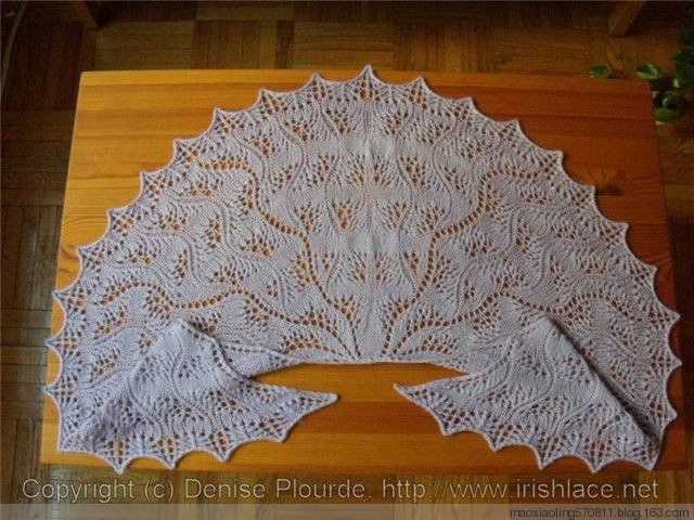 Fan shawl knitting pattern