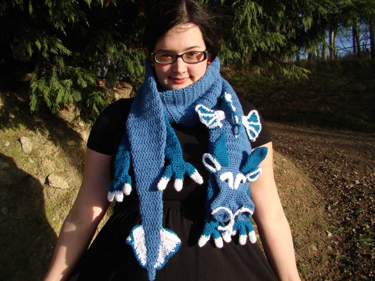 Fiery dragon scarf knitting pattern