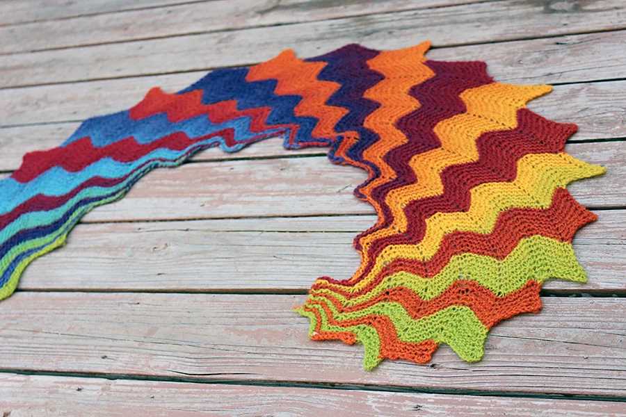 Fiery dragon scarf knitting pattern