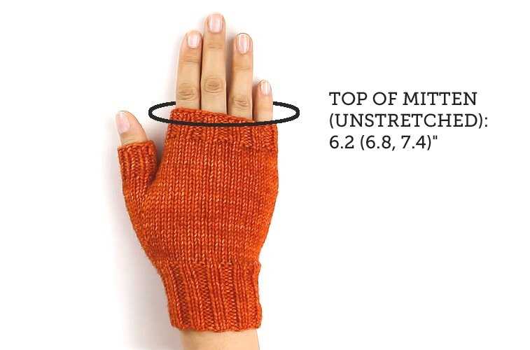 Fingerless gloves knitting pattern flat