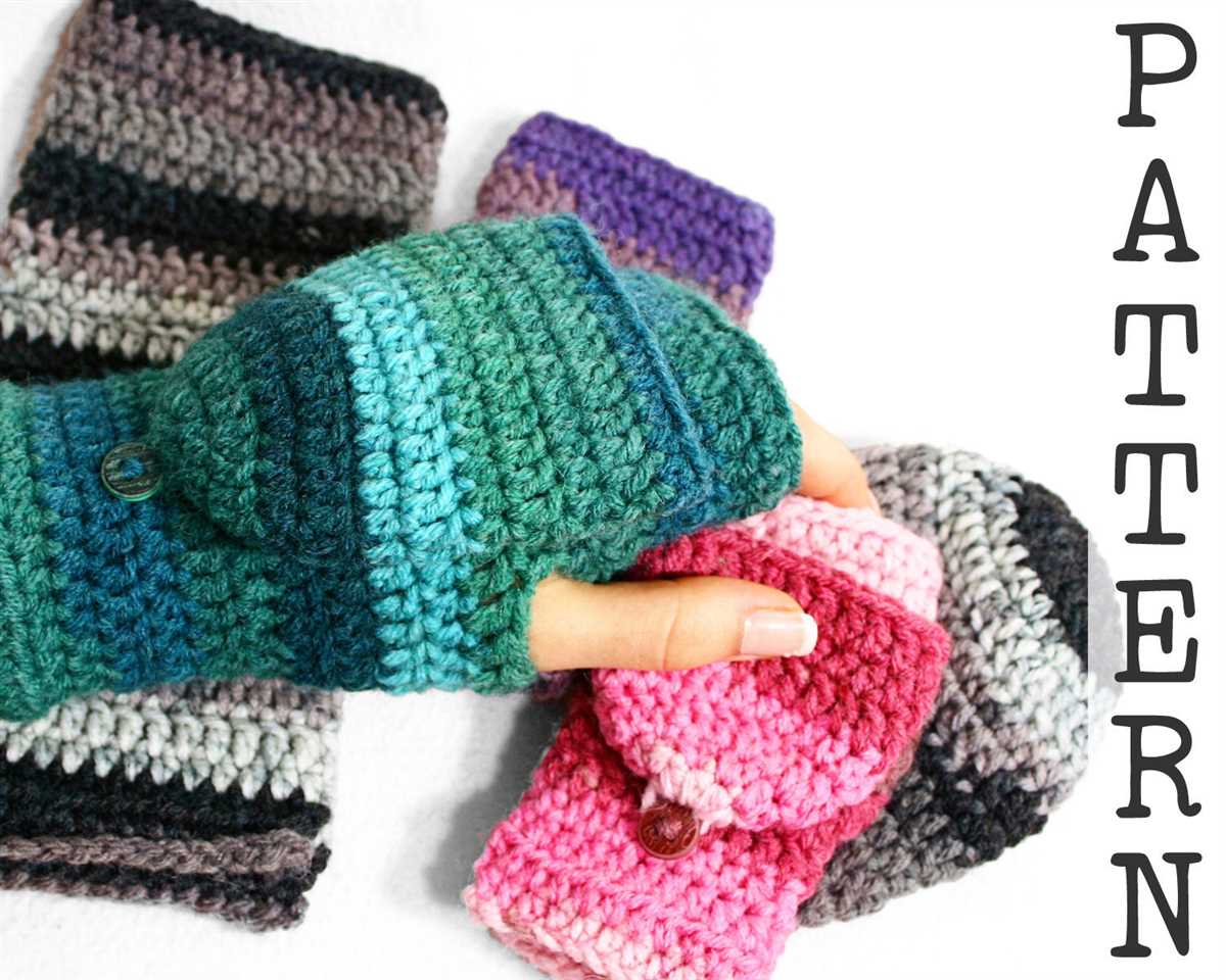 Fingerless mittens with flap knitting pattern