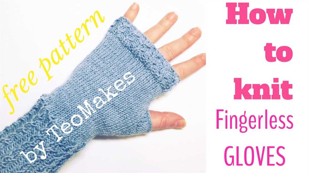 Fingerless glove knit pattern