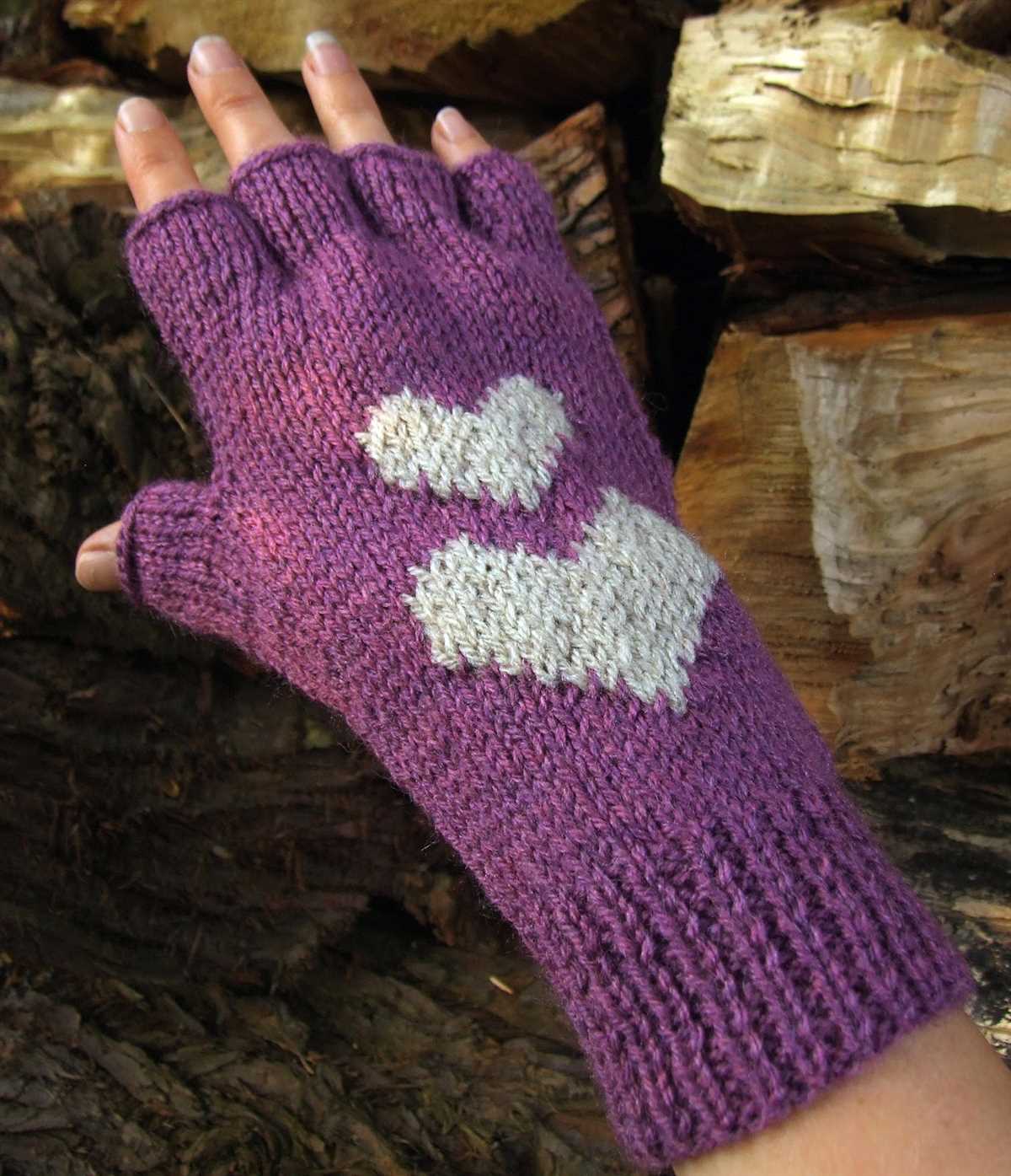 Fingerless glove pattern to knit