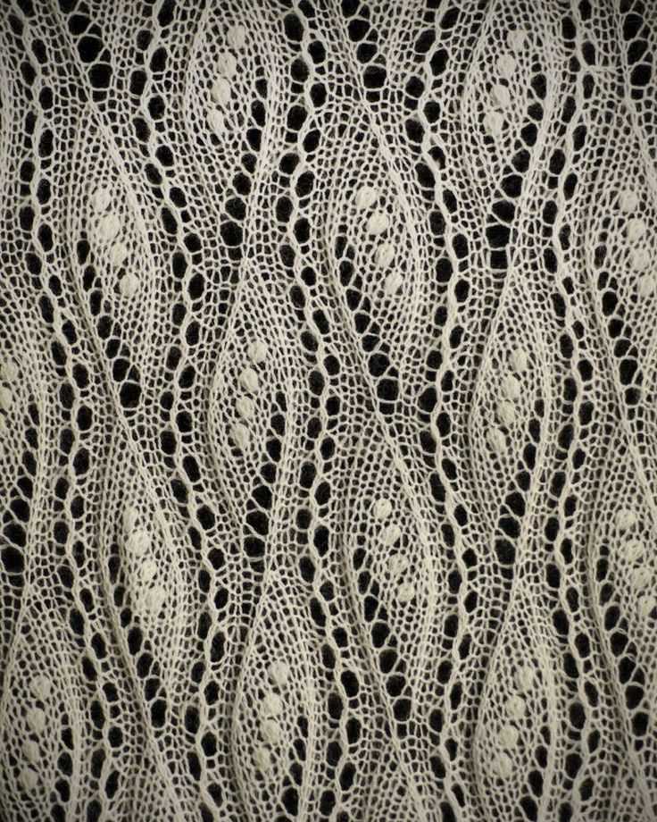 Flemish block lace knitting pattern