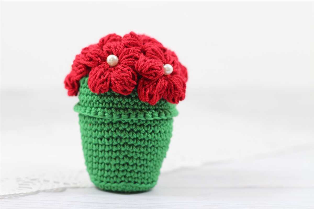 Flower pot knitting pattern