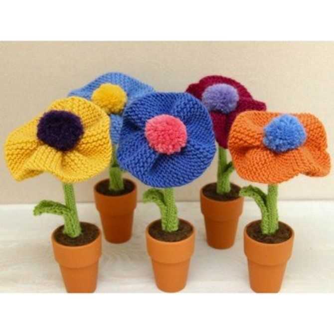 Flower pot knitting pattern