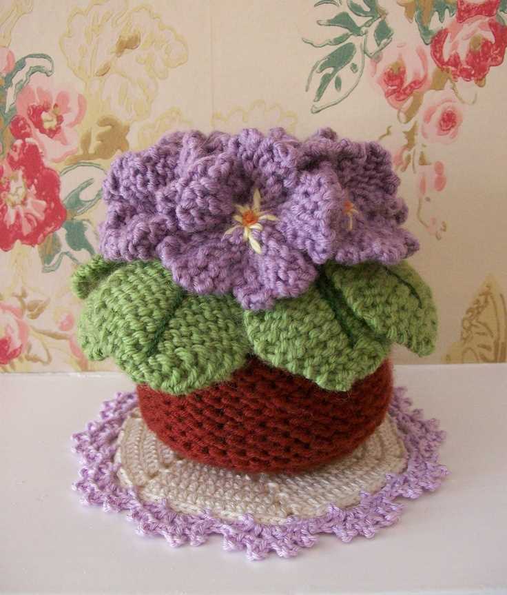 Flower pot knitting pattern