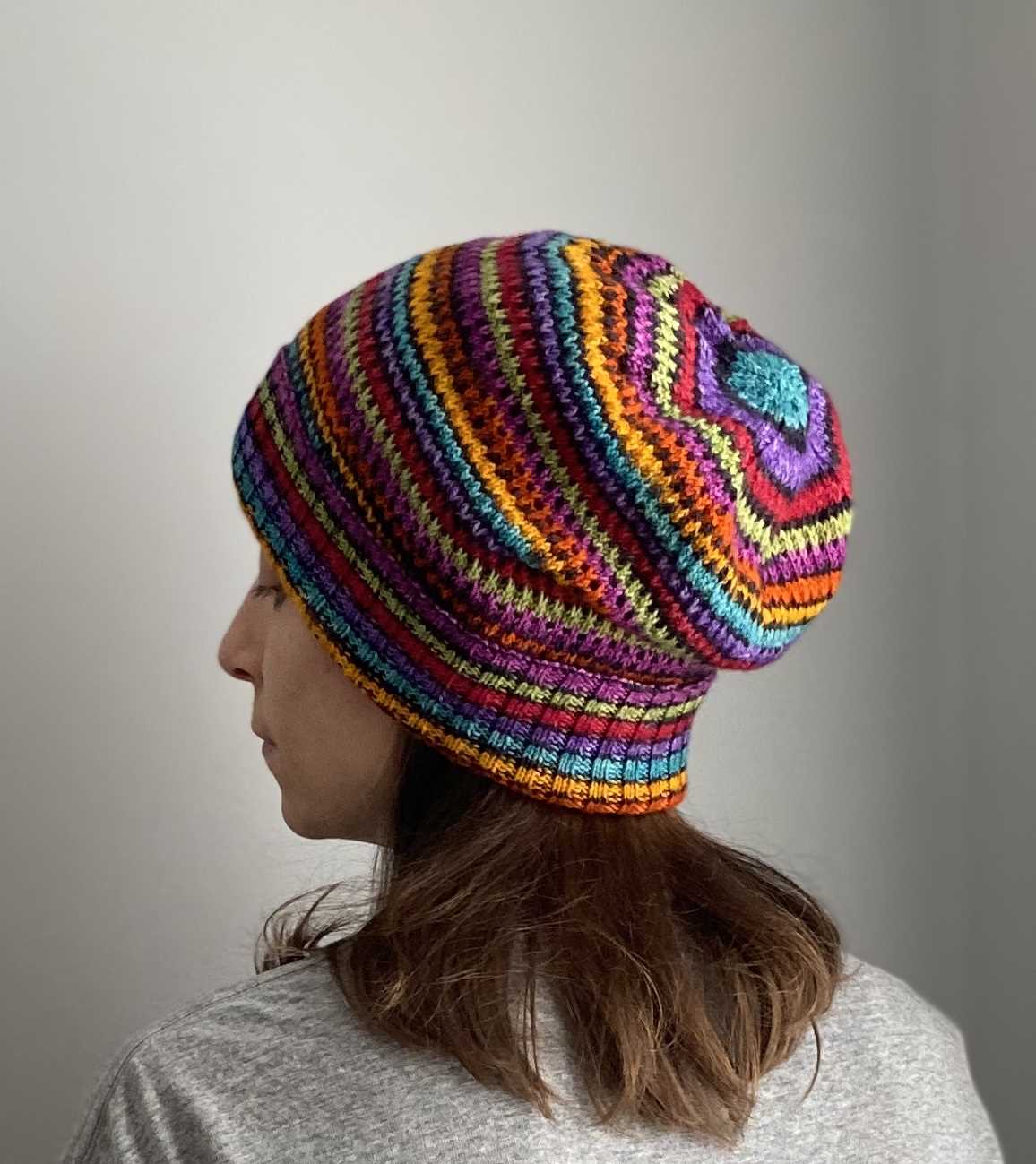 Folded brim knit hat pattern