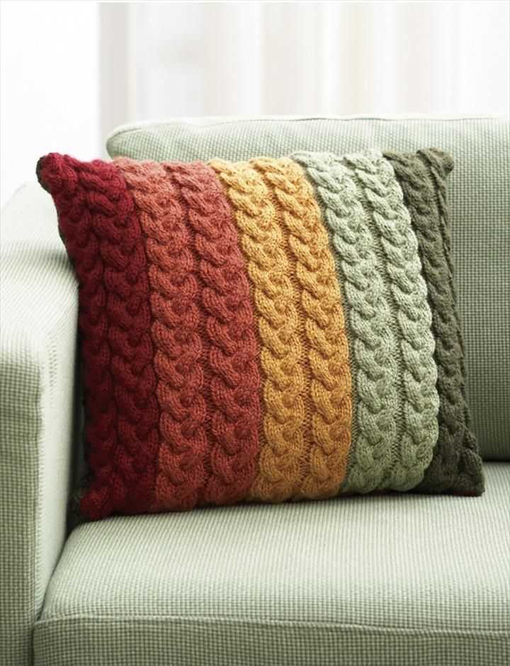 Free aran cushion knitting patterns uk