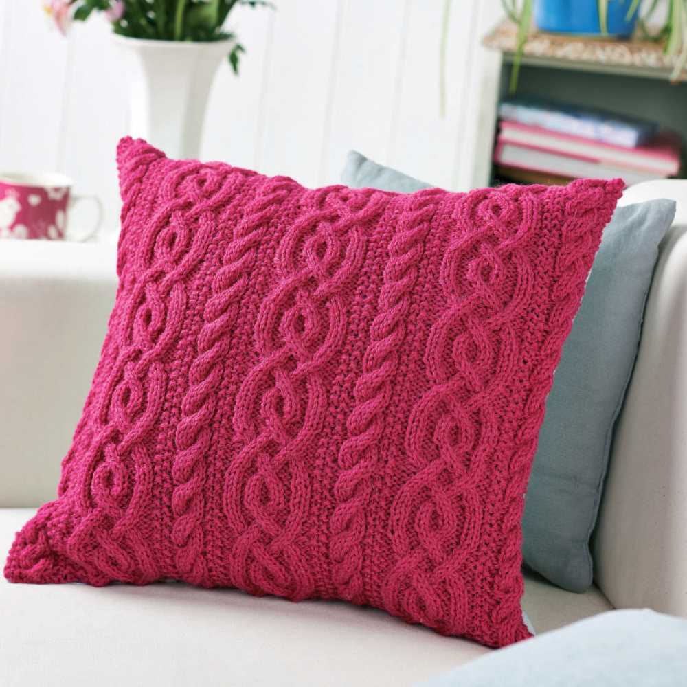 Free aran cushion knitting patterns uk